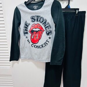 The Rolling Stones Kids Pajama Set - Red and Black